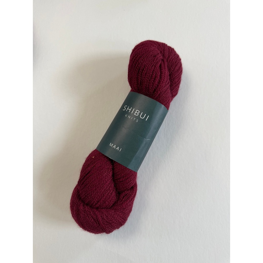 New Shibui Knits Maai Yarn 50g Bordeaux DK Alpaca Merino Wool Luxury Fiber